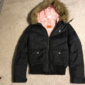 Juicy couture black puffer S. 80% down 20% feather